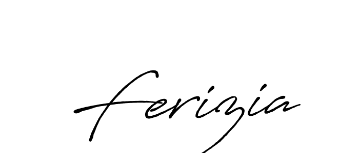Ferizia stylish signature style. Best Handwritten Sign (Antro_Vectra_Bolder) for my name. Handwritten Signature Collection Ideas for my name Ferizia. Ferizia signature style 7 images and pictures png