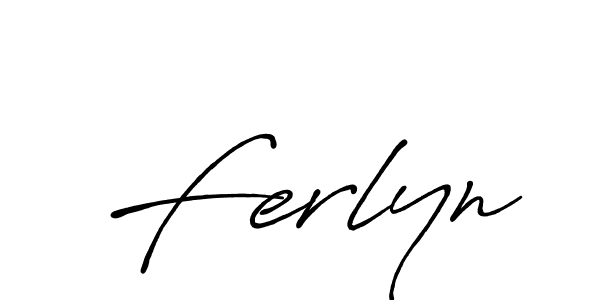 Design your own signature with our free online signature maker. With this signature software, you can create a handwritten (Antro_Vectra_Bolder) signature for name Ferlyn. Ferlyn signature style 7 images and pictures png