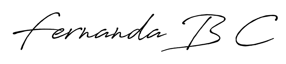 The Antro_Vectra_Bolder font transforms the name Fernanda B C into an executive sign with sharp precision and distinguished character. Fernanda B C signature style 7 images and pictures png