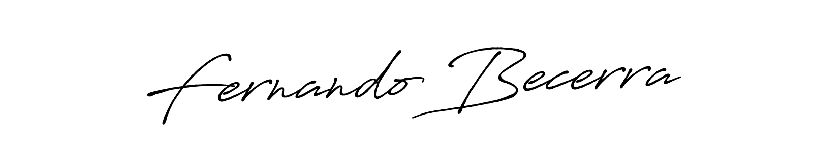 Fernando Becerra stylish signature style. Best Handwritten Sign (Antro_Vectra_Bolder) for my name. Handwritten Signature Collection Ideas for my name Fernando Becerra. Fernando Becerra signature style 7 images and pictures png
