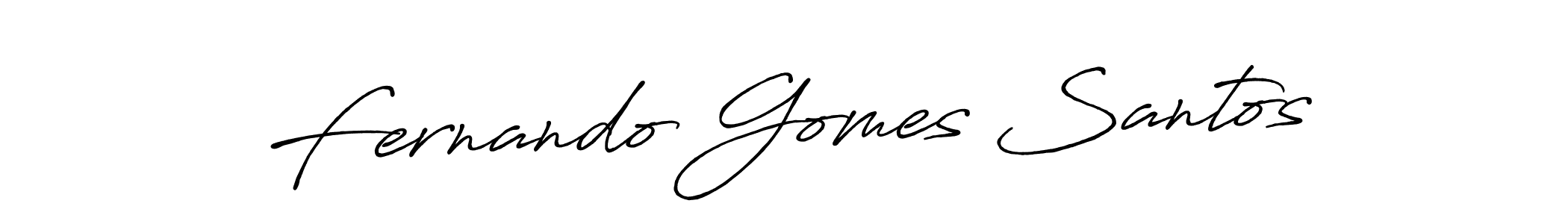 Fernando Gomes Santos stylish signature style. Best Handwritten Sign (Antro_Vectra_Bolder) for my name. Handwritten Signature Collection Ideas for my name Fernando Gomes Santos. Fernando Gomes Santos signature style 7 images and pictures png