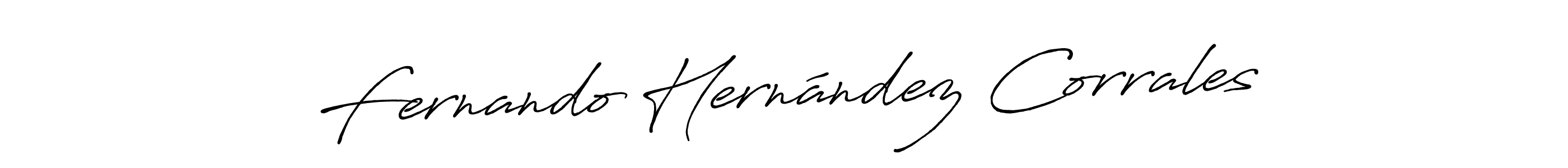 Make a beautiful signature design for name Fernando Hernández Corrales. With this signature (Antro_Vectra_Bolder) style, you can create a handwritten signature for free. Fernando Hernández Corrales signature style 7 images and pictures png