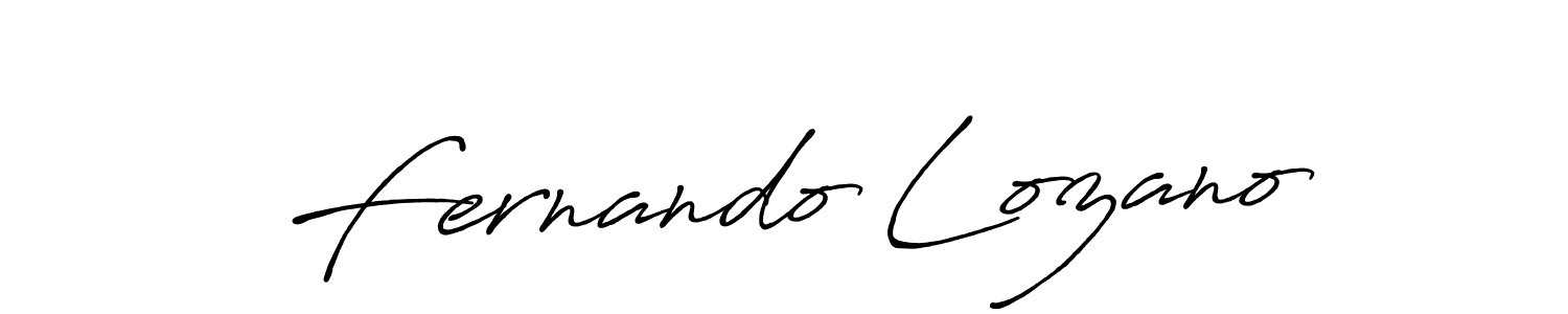 Create a beautiful signature design for name Fernando Lozano. With this signature (Antro_Vectra_Bolder) fonts, you can make a handwritten signature for free. Fernando Lozano signature style 7 images and pictures png