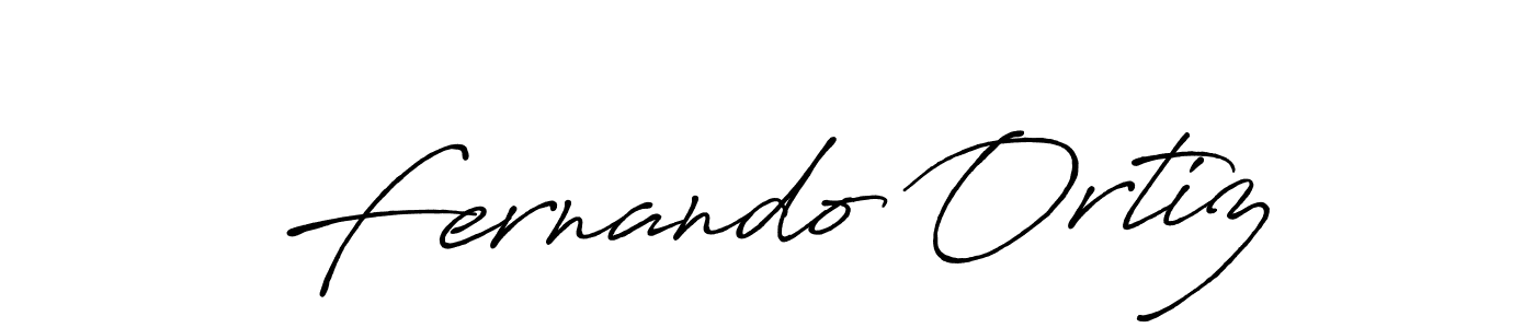 Create a beautiful signature design for name Fernando Ortiz. With this signature (Antro_Vectra_Bolder) fonts, you can make a handwritten signature for free. Fernando Ortiz signature style 7 images and pictures png