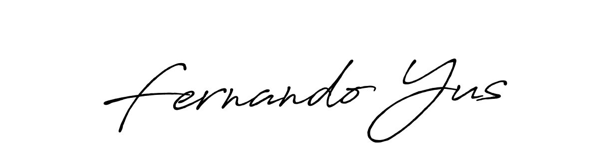 Design your own signature with our free online signature maker. With this signature software, you can create a handwritten (Antro_Vectra_Bolder) signature for name Fernando Yus. Fernando Yus signature style 7 images and pictures png