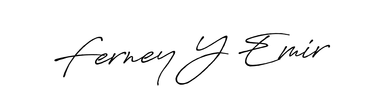 Ferney Y Emir stylish signature style. Best Handwritten Sign (Antro_Vectra_Bolder) for my name. Handwritten Signature Collection Ideas for my name Ferney Y Emir. Ferney Y Emir signature style 7 images and pictures png