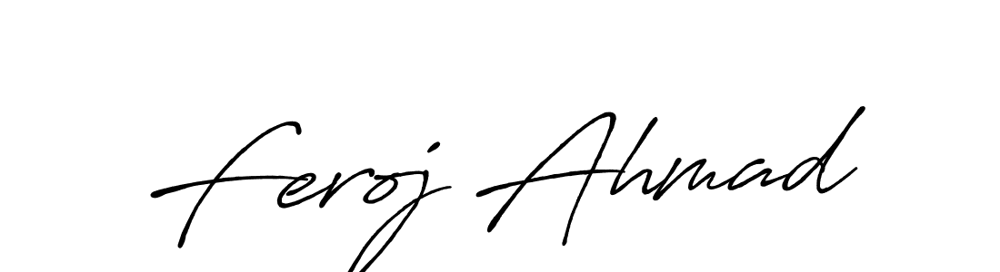 Also we have Feroj Ahmad name is the best signature style. Create professional handwritten signature collection using Antro_Vectra_Bolder autograph style. Feroj Ahmad signature style 7 images and pictures png