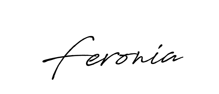 How to make Feronia signature? Antro_Vectra_Bolder is a professional autograph style. Create handwritten signature for Feronia name. Feronia signature style 7 images and pictures png
