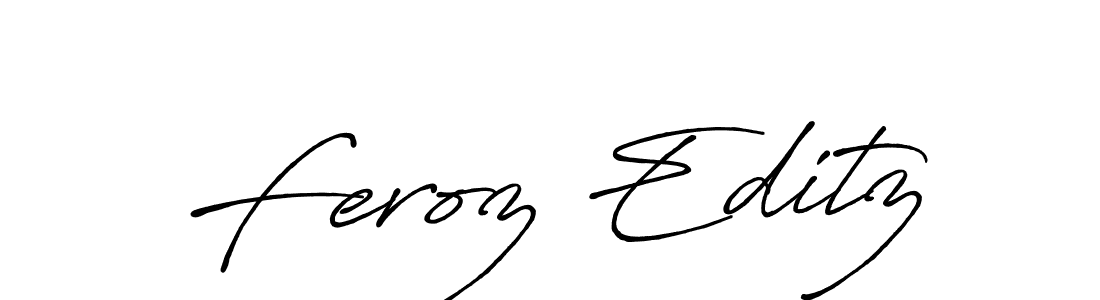 Design your own signature with our free online signature maker. With this signature software, you can create a handwritten (Antro_Vectra_Bolder) signature for name Feroz Editz. Feroz Editz signature style 7 images and pictures png