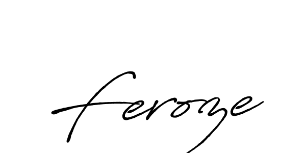 Design your own signature with our free online signature maker. With this signature software, you can create a handwritten (Antro_Vectra_Bolder) signature for name Feroze. Feroze signature style 7 images and pictures png