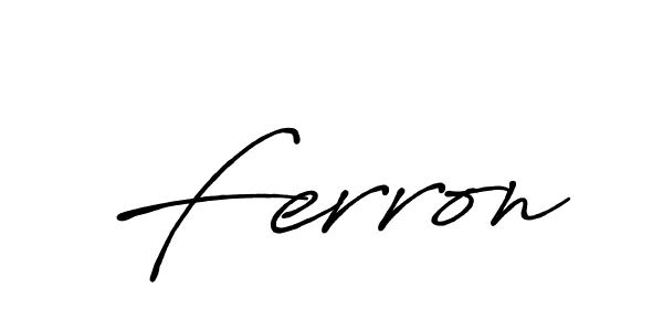 Use a signature maker to create a handwritten signature online. With this signature software, you can design (Antro_Vectra_Bolder) your own signature for name Ferron. Ferron signature style 7 images and pictures png