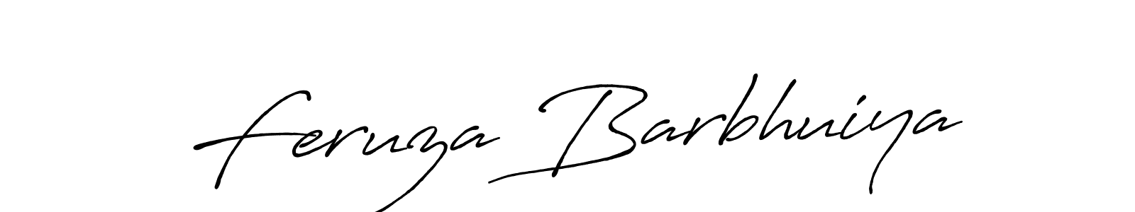 Design your own signature with our free online signature maker. With this signature software, you can create a handwritten (Antro_Vectra_Bolder) signature for name Feruza Barbhuiya. Feruza Barbhuiya signature style 7 images and pictures png