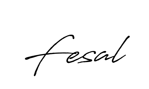 Make a beautiful signature design for name Fesal. With this signature (Antro_Vectra_Bolder) style, you can create a handwritten signature for free. Fesal signature style 7 images and pictures png