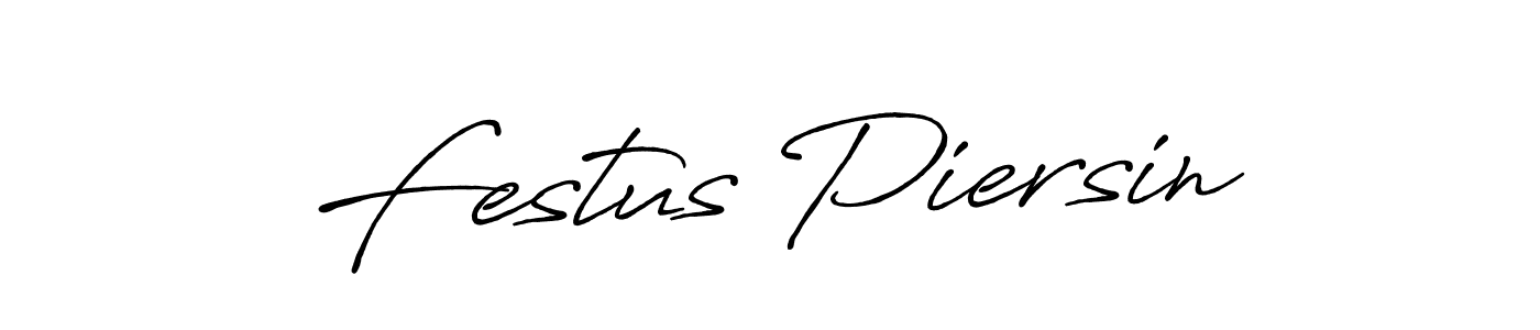 How to make Festus Piersin name signature. Use Antro_Vectra_Bolder style for creating short signs online. This is the latest handwritten sign. Festus Piersin signature style 7 images and pictures png
