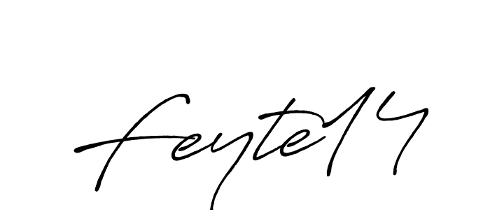 The best way (Antro_Vectra_Bolder) to make a short signature is to pick only two or three words in your name. The name Feyte14 include a total of six letters. For converting this name. Feyte14 signature style 7 images and pictures png