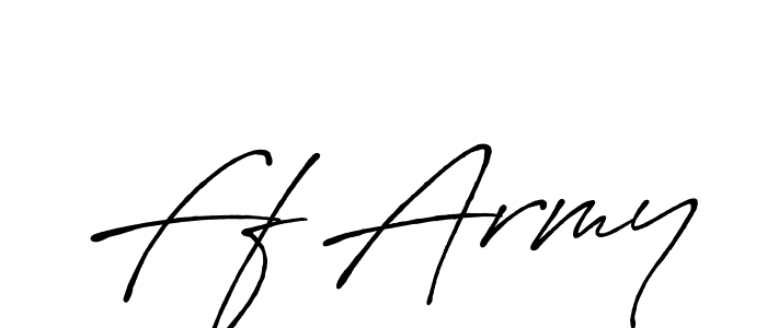 Make a beautiful signature design for name Ff Army. With this signature (Antro_Vectra_Bolder) style, you can create a handwritten signature for free. Ff Army signature style 7 images and pictures png