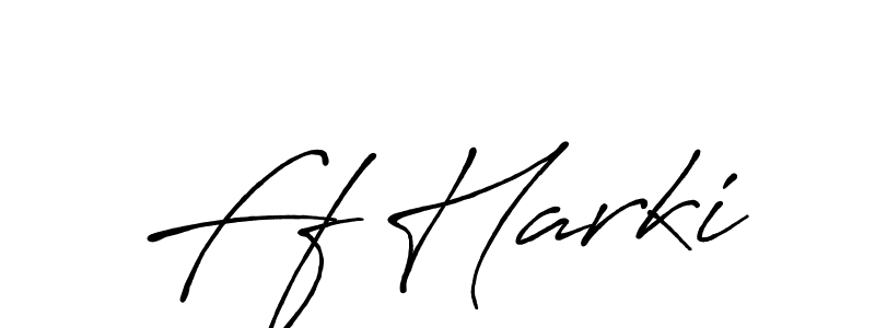 How to Draw Ff Harki signature style? Antro_Vectra_Bolder is a latest design signature styles for name Ff Harki. Ff Harki signature style 7 images and pictures png