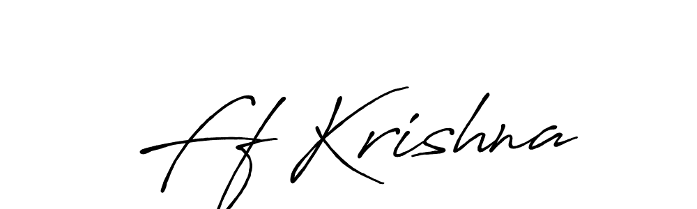 if you are searching for the best signature style for your name Ff Krishna. so please give up your signature search. here we have designed multiple signature styles  using Antro_Vectra_Bolder. Ff Krishna signature style 7 images and pictures png