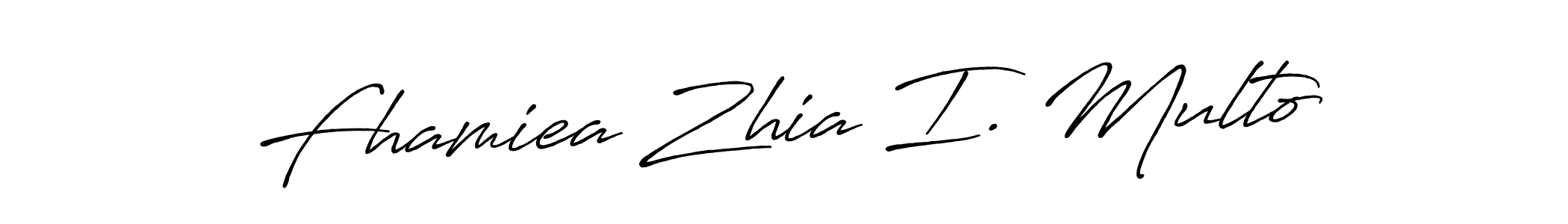 It looks lik you need a new signature style for name Fhamiea Zhia I. Multo. Design unique handwritten (Antro_Vectra_Bolder) signature with our free signature maker in just a few clicks. Fhamiea Zhia I. Multo signature style 7 images and pictures png