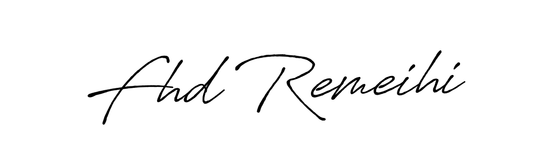 Create a beautiful signature design for name Fhd Remeihi. With this signature (Antro_Vectra_Bolder) fonts, you can make a handwritten signature for free. Fhd Remeihi signature style 7 images and pictures png