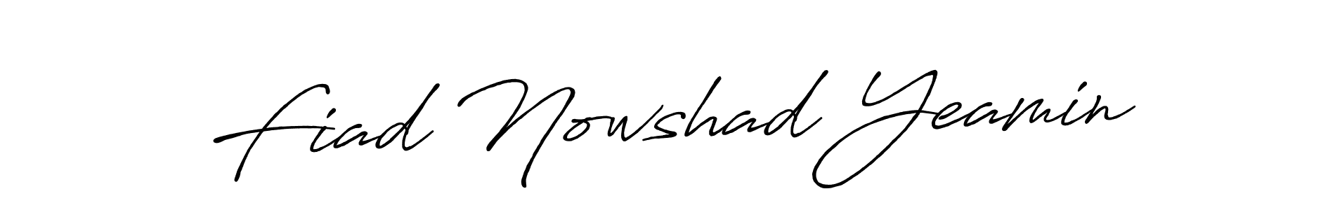 Create a beautiful signature design for name Fiad Nowshad Yeamin. With this signature (Antro_Vectra_Bolder) fonts, you can make a handwritten signature for free. Fiad Nowshad Yeamin signature style 7 images and pictures png