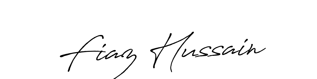Create a beautiful signature design for name Fiaz Hussain. With this signature (Antro_Vectra_Bolder) fonts, you can make a handwritten signature for free. Fiaz Hussain signature style 7 images and pictures png
