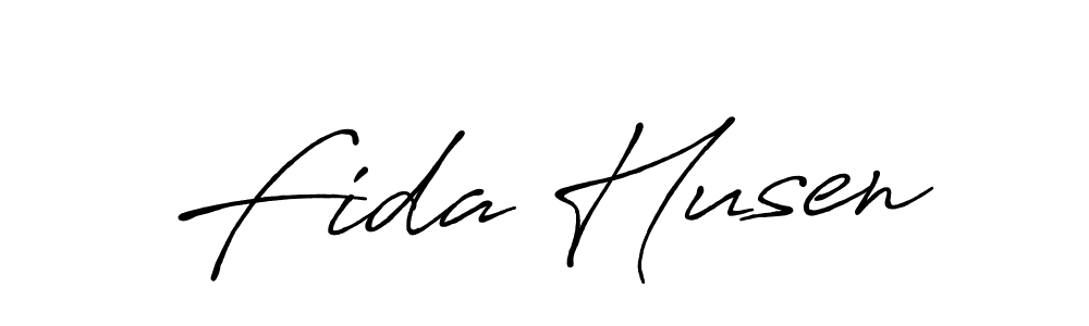 How to make Fida Husen name signature. Use Antro_Vectra_Bolder style for creating short signs online. This is the latest handwritten sign. Fida Husen signature style 7 images and pictures png