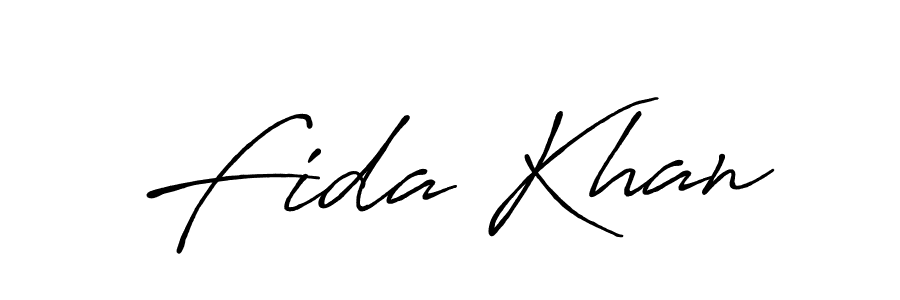 Create a beautiful signature design for name Fida Khan. With this signature (Antro_Vectra_Bolder) fonts, you can make a handwritten signature for free. Fida Khan signature style 7 images and pictures png