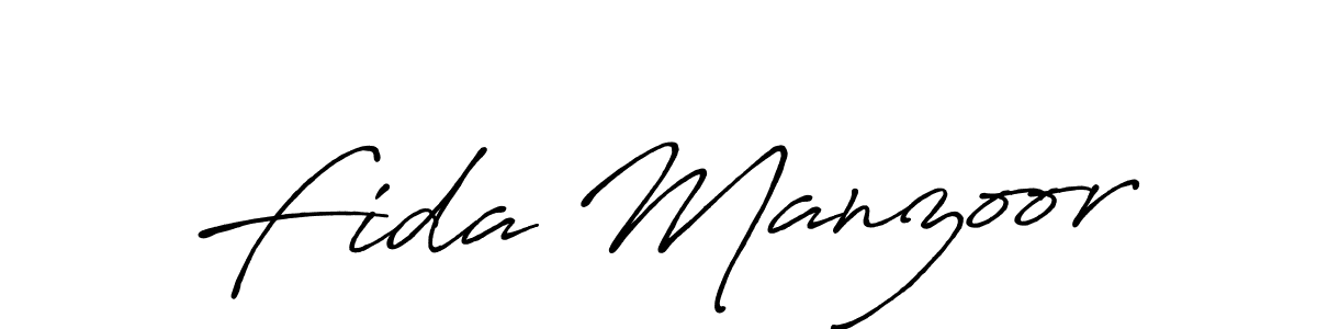 Also You can easily find your signature by using the search form. We will create Fida Manzoor name handwritten signature images for you free of cost using Antro_Vectra_Bolder sign style. Fida Manzoor signature style 7 images and pictures png