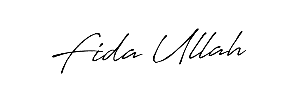 Fida Ullah stylish signature style. Best Handwritten Sign (Antro_Vectra_Bolder) for my name. Handwritten Signature Collection Ideas for my name Fida Ullah. Fida Ullah signature style 7 images and pictures png