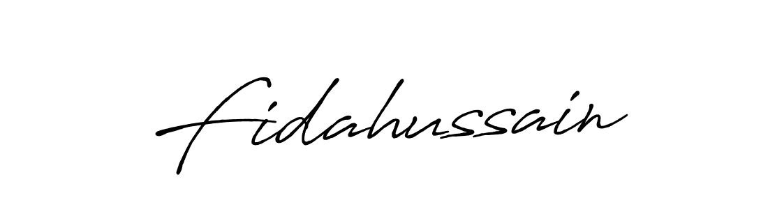 Make a beautiful signature design for name Fidahussain. With this signature (Antro_Vectra_Bolder) style, you can create a handwritten signature for free. Fidahussain signature style 7 images and pictures png