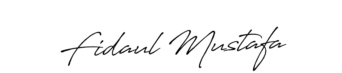 How to make Fidaul Mustafa name signature. Use Antro_Vectra_Bolder style for creating short signs online. This is the latest handwritten sign. Fidaul Mustafa signature style 7 images and pictures png