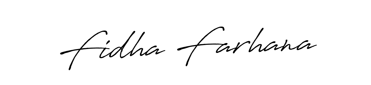 Fidha Farhana stylish signature style. Best Handwritten Sign (Antro_Vectra_Bolder) for my name. Handwritten Signature Collection Ideas for my name Fidha Farhana. Fidha Farhana signature style 7 images and pictures png