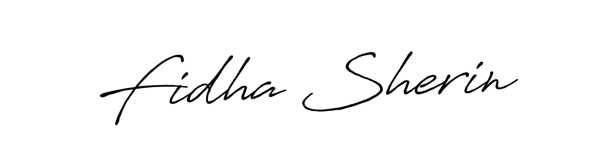 Make a short Fidha Sherin signature style. Manage your documents anywhere anytime using Antro_Vectra_Bolder. Create and add eSignatures, submit forms, share and send files easily. Fidha Sherin signature style 7 images and pictures png