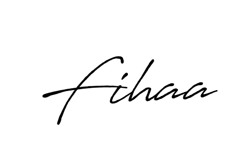 Use a signature maker to create a handwritten signature online. With this signature software, you can design (Antro_Vectra_Bolder) your own signature for name Fihaa. Fihaa signature style 7 images and pictures png