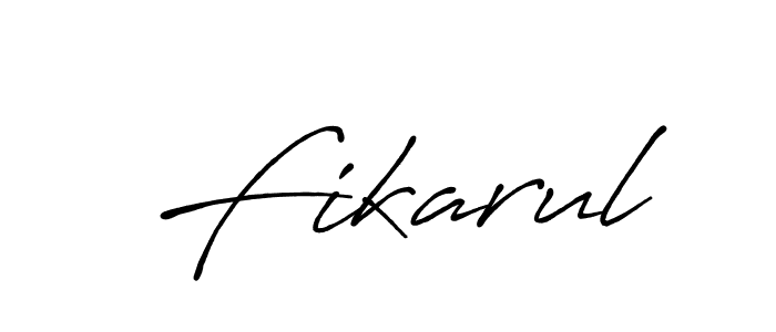 Make a beautiful signature design for name Fikarul. With this signature (Antro_Vectra_Bolder) style, you can create a handwritten signature for free. Fikarul signature style 7 images and pictures png