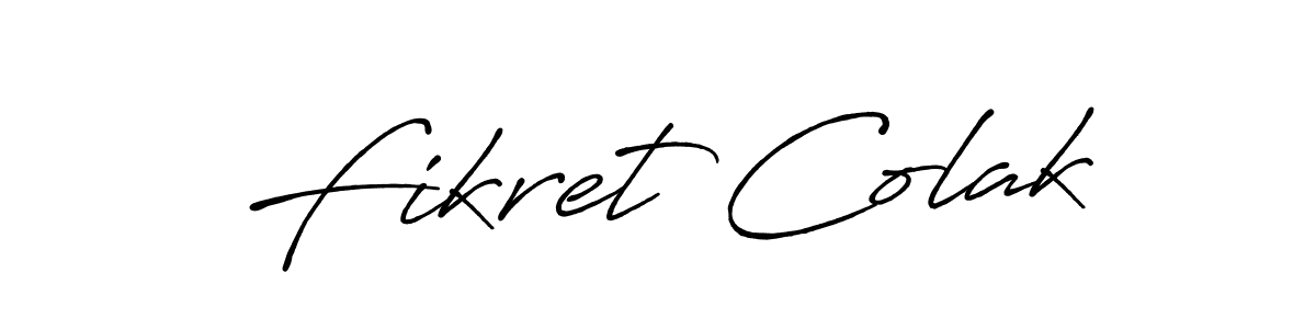 Antro_Vectra_Bolder is a professional signature style that is perfect for those who want to add a touch of class to their signature. It is also a great choice for those who want to make their signature more unique. Get Fikret Colak name to fancy signature for free. Fikret Colak signature style 7 images and pictures png