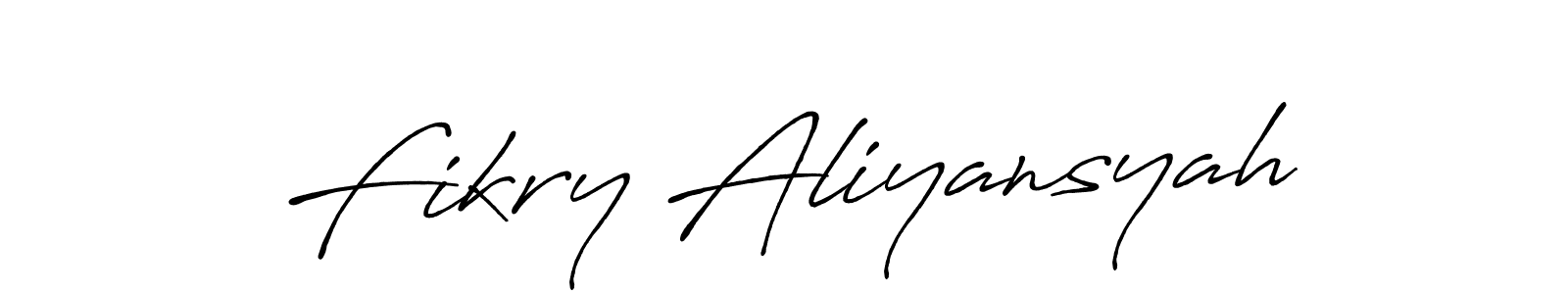 Fikry Aliyansyah stylish signature style. Best Handwritten Sign (Antro_Vectra_Bolder) for my name. Handwritten Signature Collection Ideas for my name Fikry Aliyansyah. Fikry Aliyansyah signature style 7 images and pictures png