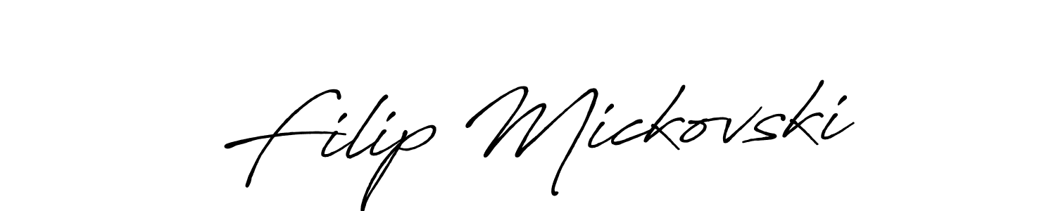 How to make Filip Mickovski signature? Antro_Vectra_Bolder is a professional autograph style. Create handwritten signature for Filip Mickovski name. Filip Mickovski signature style 7 images and pictures png