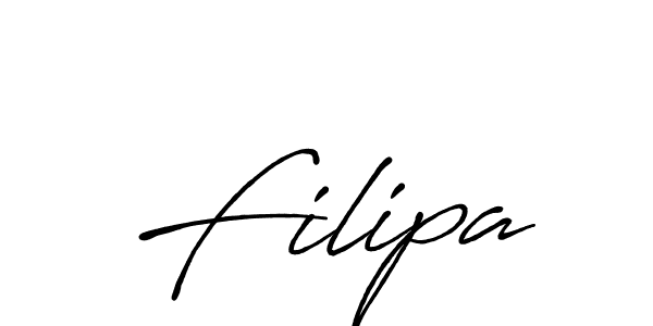 How to make Filipa signature? Antro_Vectra_Bolder is a professional autograph style. Create handwritten signature for Filipa name. Filipa signature style 7 images and pictures png