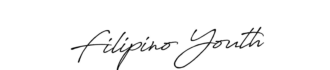 How to make Filipino Youth signature? Antro_Vectra_Bolder is a professional autograph style. Create handwritten signature for Filipino Youth name. Filipino Youth signature style 7 images and pictures png