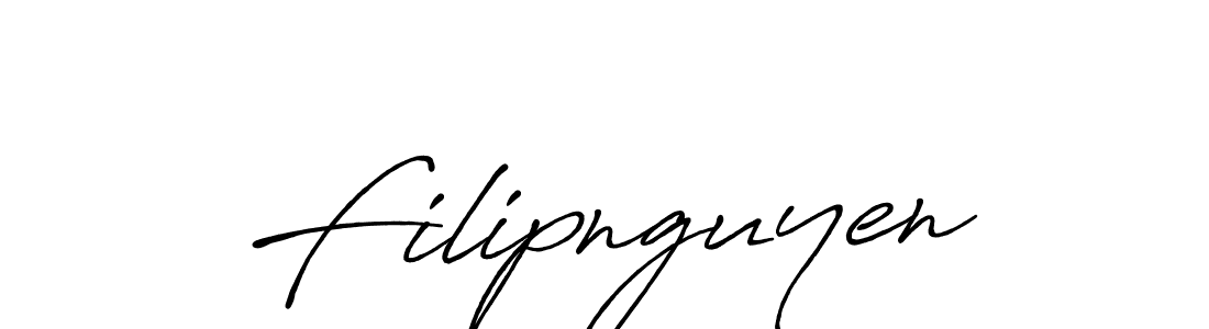 How to make Filipnguyen signature? Antro_Vectra_Bolder is a professional autograph style. Create handwritten signature for Filipnguyen name. Filipnguyen signature style 7 images and pictures png