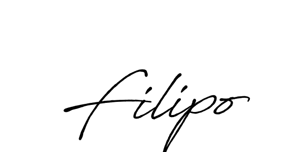Also we have Filipo name is the best signature style. Create professional handwritten signature collection using Antro_Vectra_Bolder autograph style. Filipo signature style 7 images and pictures png