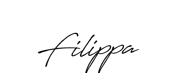 How to make Filippa signature? Antro_Vectra_Bolder is a professional autograph style. Create handwritten signature for Filippa name. Filippa signature style 7 images and pictures png