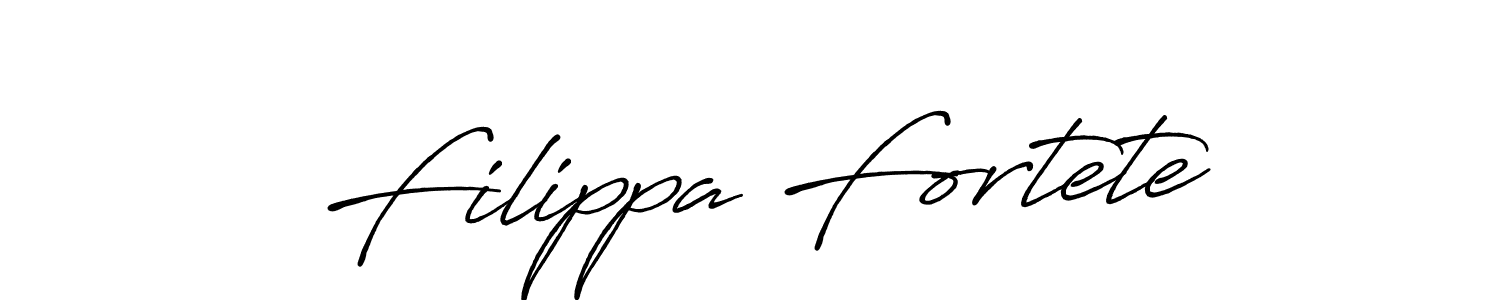 How to make Filippa Fortete signature? Antro_Vectra_Bolder is a professional autograph style. Create handwritten signature for Filippa Fortete name. Filippa Fortete signature style 7 images and pictures png