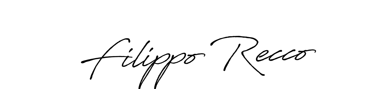 It looks lik you need a new signature style for name Filippo Recco. Design unique handwritten (Antro_Vectra_Bolder) signature with our free signature maker in just a few clicks. Filippo Recco signature style 7 images and pictures png