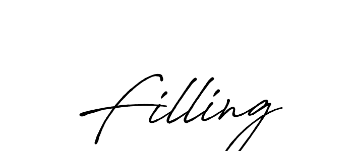 How to make Filling signature? Antro_Vectra_Bolder is a professional autograph style. Create handwritten signature for Filling name. Filling signature style 7 images and pictures png