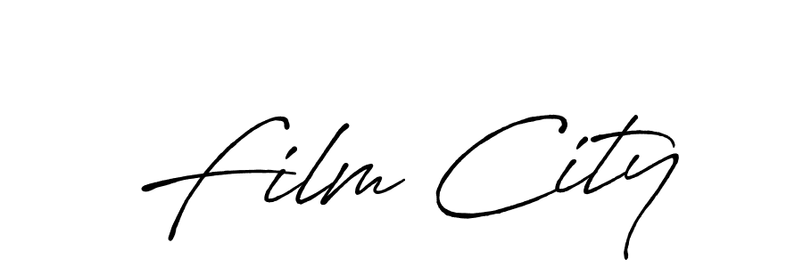 Similarly Antro_Vectra_Bolder is the best handwritten signature design. Signature creator online .You can use it as an online autograph creator for name Film City. Film City signature style 7 images and pictures png