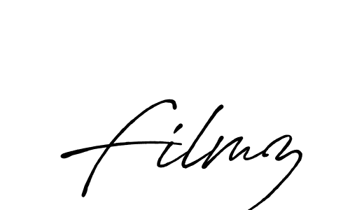 Filmz stylish signature style. Best Handwritten Sign (Antro_Vectra_Bolder) for my name. Handwritten Signature Collection Ideas for my name Filmz. Filmz signature style 7 images and pictures png