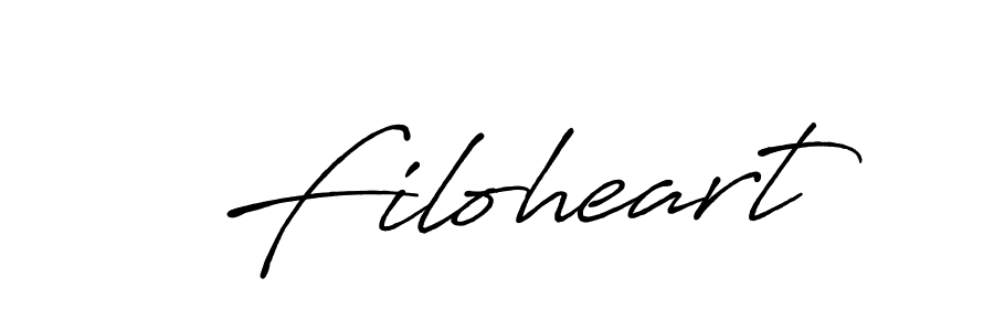 Filoheart stylish signature style. Best Handwritten Sign (Antro_Vectra_Bolder) for my name. Handwritten Signature Collection Ideas for my name Filoheart. Filoheart signature style 7 images and pictures png